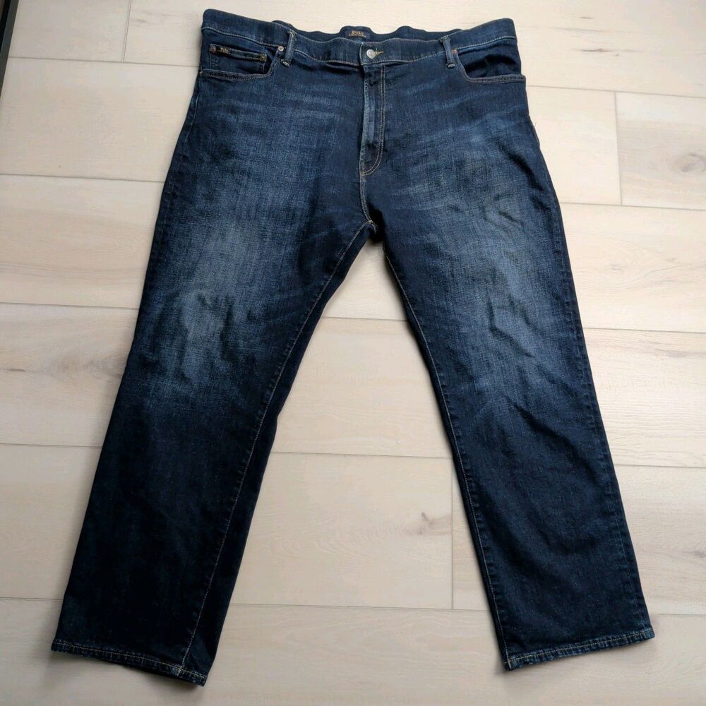 Polo Ralph Lauren Hampton Jeans Mens 46x31 Blue Relaxed Straight Denim Stretch